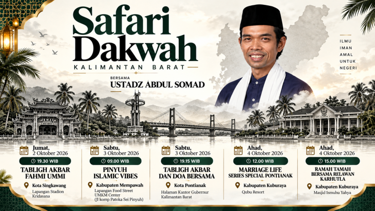 Safari Dakwah UAS Kalimantan Barat 2026: Cek Jadwal dan Lokasinya